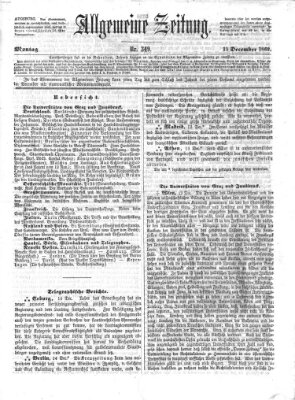 Allgemeine Zeitung Montag 15. Dezember 1862