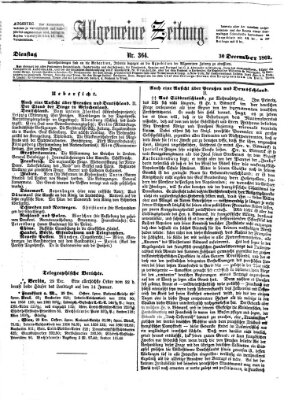 Allgemeine Zeitung Dienstag 30. Dezember 1862