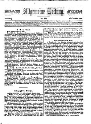 Allgemeine Zeitung Dienstag 20. Oktober 1863