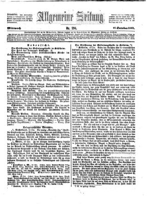 Allgemeine Zeitung Mittwoch 21. Oktober 1863