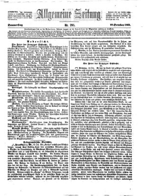 Allgemeine Zeitung Donnerstag 22. Oktober 1863