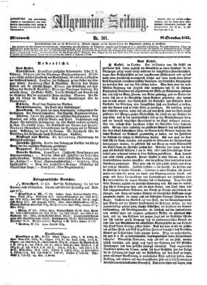 Allgemeine Zeitung Mittwoch 28. Oktober 1863