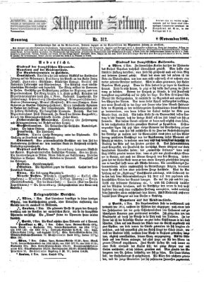 Allgemeine Zeitung Sonntag 8. November 1863