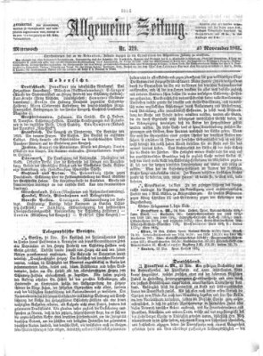 Allgemeine Zeitung Mittwoch 25. November 1863