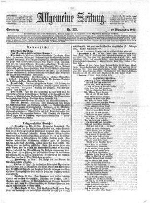 Allgemeine Zeitung Sonntag 29. November 1863