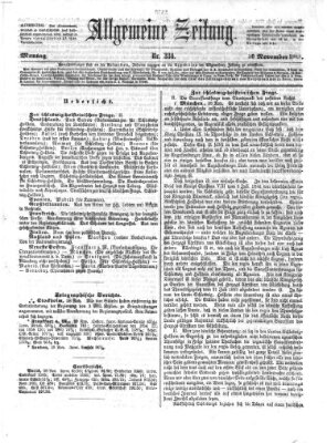 Allgemeine Zeitung Montag 30. November 1863