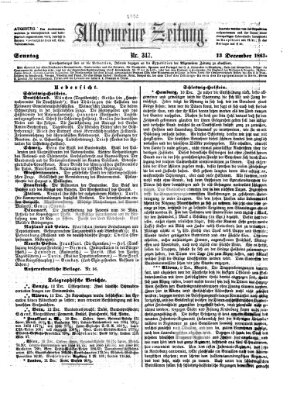 Allgemeine Zeitung Sonntag 13. Dezember 1863