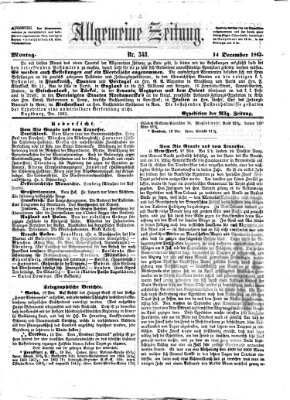 Allgemeine Zeitung Montag 14. Dezember 1863