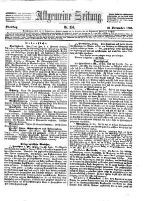 Allgemeine Zeitung Dienstag 22. Dezember 1863