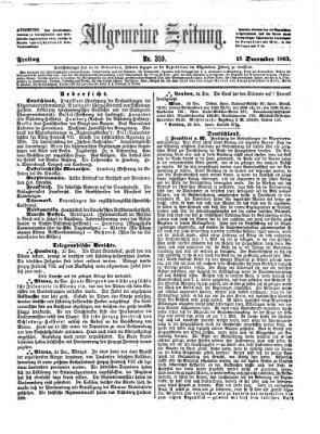 Allgemeine Zeitung Freitag 25. Dezember 1863