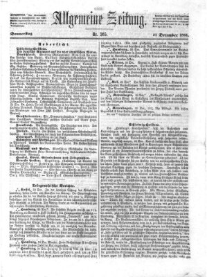 Allgemeine Zeitung Donnerstag 31. Dezember 1863