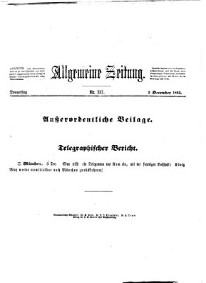 Allgemeine Zeitung Donnerstag 3. Dezember 1863