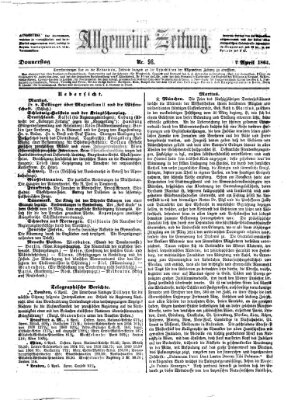 Allgemeine Zeitung Donnerstag 7. April 1864