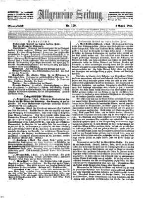 Allgemeine Zeitung Samstag 9. April 1864