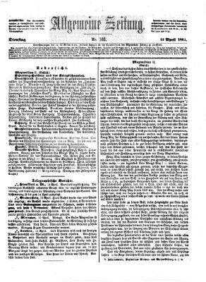 Allgemeine Zeitung Dienstag 12. April 1864