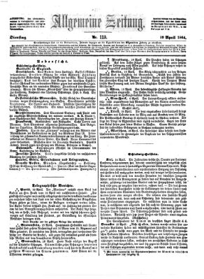 Allgemeine Zeitung Dienstag 19. April 1864