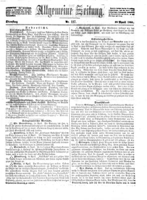 Allgemeine Zeitung Dienstag 26. April 1864