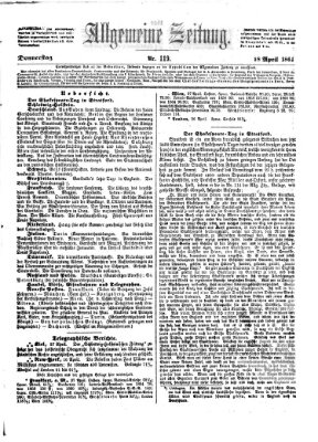 Allgemeine Zeitung Donnerstag 28. April 1864