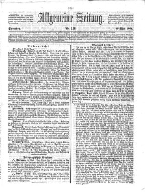 Allgemeine Zeitung Sonntag 29. Mai 1864