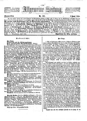 Allgemeine Zeitung Donnerstag 9. Juni 1864