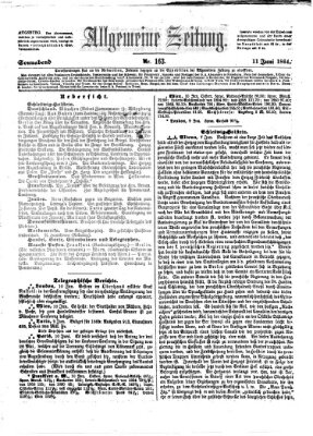 Allgemeine Zeitung Samstag 11. Juni 1864