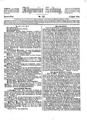 Allgemeine Zeitung Donnerstag 16. Juni 1864