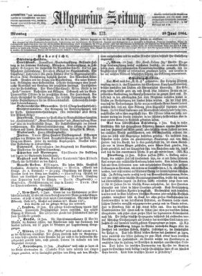 Allgemeine Zeitung Montag 20. Juni 1864