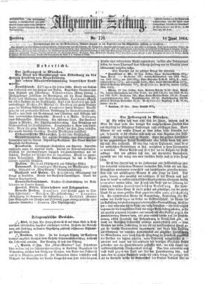 Allgemeine Zeitung Freitag 24. Juni 1864