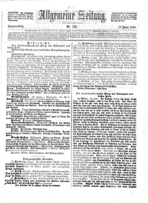 Allgemeine Zeitung Donnerstag 30. Juni 1864