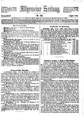 Allgemeine Zeitung Samstag 2. Juli 1864