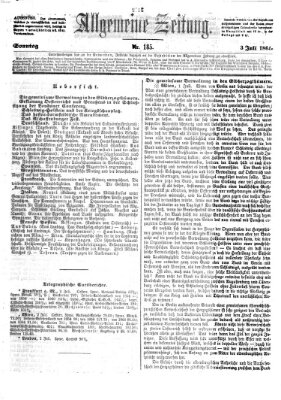 Allgemeine Zeitung Sonntag 3. Juli 1864