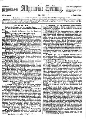 Allgemeine Zeitung Mittwoch 6. Juli 1864