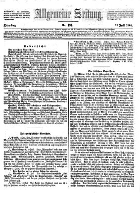 Allgemeine Zeitung Dienstag 12. Juli 1864