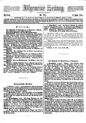 Allgemeine Zeitung Freitag 15. Juli 1864