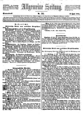 Allgemeine Zeitung Samstag 23. Juli 1864