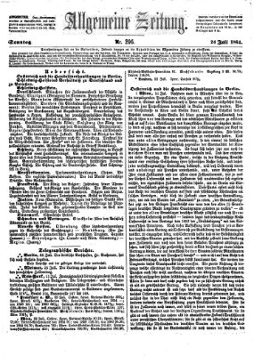 Allgemeine Zeitung Sonntag 24. Juli 1864