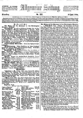 Allgemeine Zeitung Dienstag 26. Juli 1864