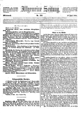 Allgemeine Zeitung Mittwoch 27. Juli 1864