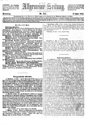 Allgemeine Zeitung Sonntag 31. Juli 1864