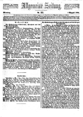 Allgemeine Zeitung Montag 8. August 1864