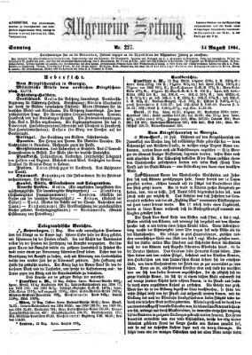 Allgemeine Zeitung Sonntag 14. August 1864