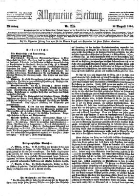 Allgemeine Zeitung Montag 22. August 1864