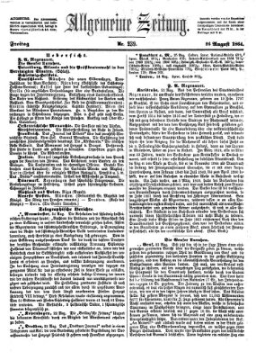 Allgemeine Zeitung Freitag 26. August 1864