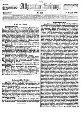 Allgemeine Zeitung Samstag 27. August 1864