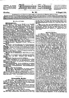 Allgemeine Zeitung Dienstag 30. August 1864