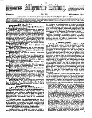 Allgemeine Zeitung Sonntag 4. September 1864