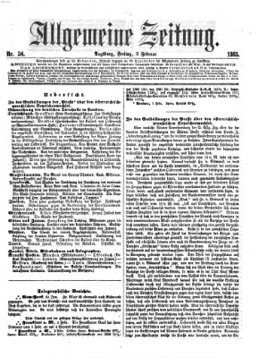 Allgemeine Zeitung Freitag 3. Februar 1865