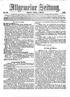 Allgemeine Zeitung Sonntag 5. Februar 1865