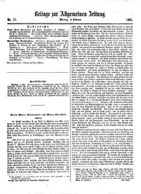 Allgemeine Zeitung Montag 6. Februar 1865