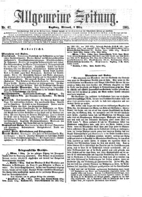 Allgemeine Zeitung Mittwoch 8. März 1865